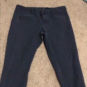 Quarter length gap Poka dot pants